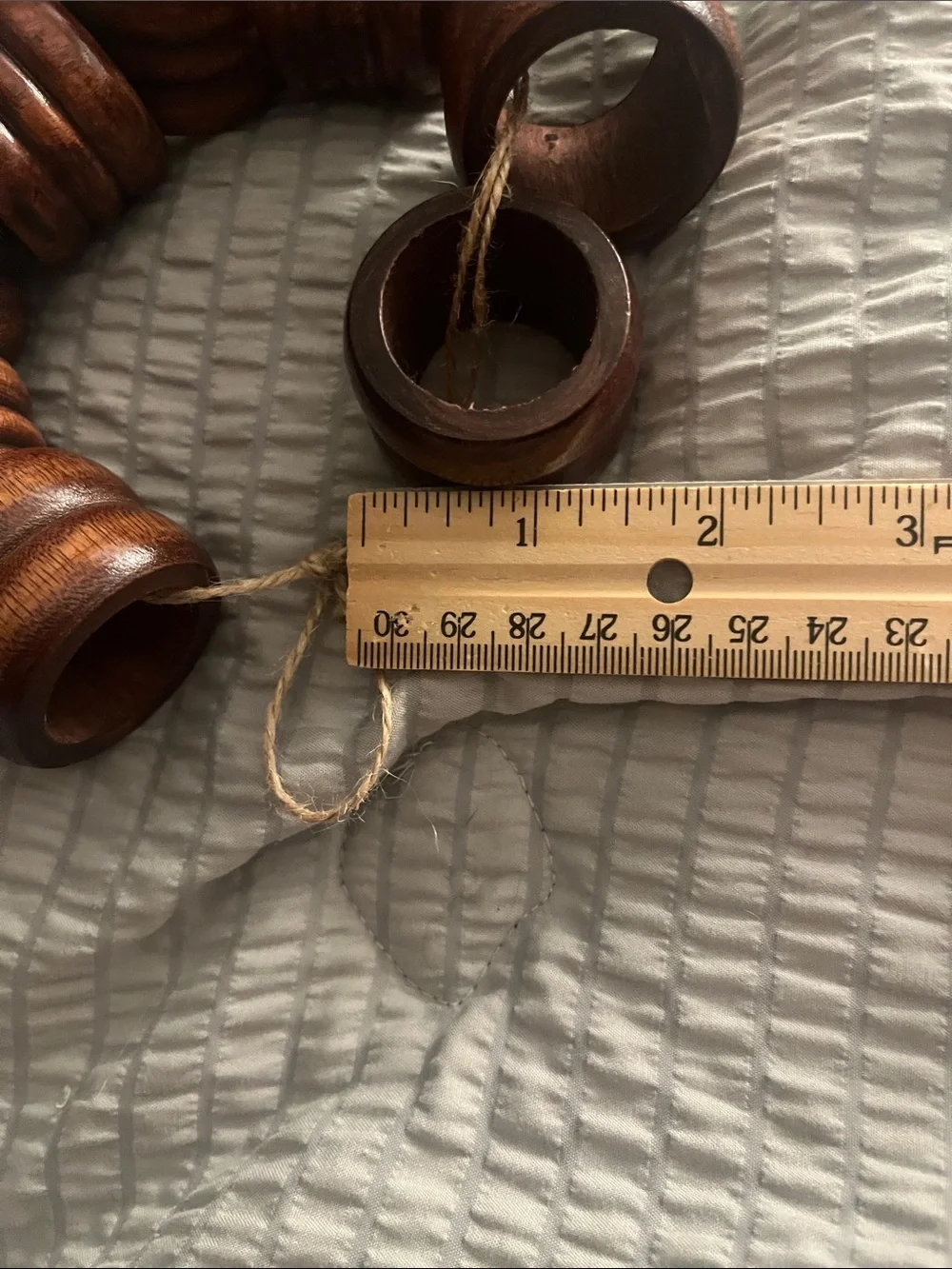 Napkin Rings Solid Wood VTG Set of 8 | Made in Taiwan R.O.C. Rustic Table Deco
